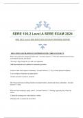 SERE 100.2 Level A SERE EXAM 2024|ACCURATE ANSWERS|VERIFIED