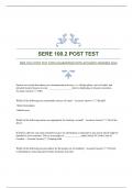 SERE 100.2 POST TEST 100%|GUARANTEED WITH ACCURATE ANSWERS 2024