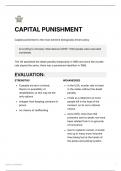 Unit 2 WJEC criminology revision notes - capital punishment & policy 