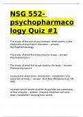 NSG 552- psychopharmacology Quiz #1