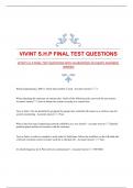 VIVINT S.H.P FINAL TEST QUESTIONS WITH GUARANTEED ACCURATE ANSWERS|VERIFIED