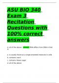 ASU BIO 340 Exam 3 Recitation Questions