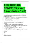 ASU BIO340- GENETICS exam 3 (modules 5+6)