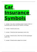 Car Insurance Symbols.