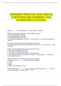     GRAMMAR PRACTICE TEST HESI A2 QUESTIONS AND ANSWERS 100% GUARANTEED SUCCESS.