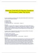  Maternal Child NCLEX Review Questions And Answers Latest Top Score.