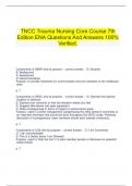  TNCC Trauma Nursing Core Course 7th Edition ENA Questions And Answers 100% Verified.