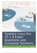 TestOut Linux Pro 15.1.9 Exam Questions and Complete Solutions Graded A+