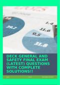 DECK GENERAL AND SAFETY FINAL EXAM (LATEST) QUESTIONS WITH COMPLETE SOLUTIONS!!