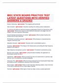  ELECTROLYSIS IBEC+LASER STATE BOARD PRACTICE TEST 2018 LATEST QUESTIONS WITH VERIFIED ANSWERS A GRADED