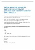 SSI OPEN WATER FINAL EXAM ACTUAL QUESTIONS AND ANSWERS LATEST;(2024/2025) ACE IN THE SSI OPEN WATER TEST WITH A CLEAN A+.!!