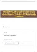 ABDSM MIDTERM EXAM TEST 2024 LATEST UPDATE COMPREHENSIVE QUESTIONS AND VERIFIED DETAILED ANSWERS [MOST TESTED QUESTIONS