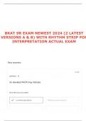 BKAT 9R EXAM NEWEST 2024 (2 LATEST VERSIONS A & B) WITH RHYTHM STRIP FOR INTERPRETATION ACTUAL EXAM 