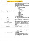  BIO 201- Midterm Exam Study Guide