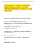 QMA Indiana Test LATEST ACTUAL EXAM QUESTIONS AND CORRECT DETAILED ANSWERS (VERIFIED ANSWERS) |ALREADY GRADED A+        Absorbents Action - ANSWadsorb(soak up) excess fluids and bacteria    Absorbents N.C. - ANSWmonitor patient for constipation oral hypog