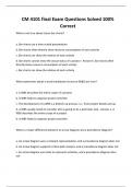 CM 4101 final Exam Questions Solved 100% Correct