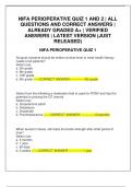 NIFA PERIOPERATIVE QUIZ 1 AND 2 | ALL QUESTIONS AND CORRECT ANSWERS | ALREADY GRADED A+ | VERIFIED ANSWERS | LATEST VERSION (JUST RELEASED)