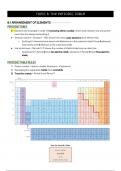 Chemistry 0620 Topic 8 Notes - The Periodic Table