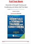 Test Bank for Essentials of Strength Training and Conditioning 4th Edition Haff / All Chapters 1 - 24 / Complete Guide A+