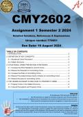 CMY2602 Assignment 1 (COMPLETE ANSWERS) Semester 2 2024 (779651) - DUE 19 August 2024