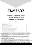 CMY2602 Assignment 1 (ANSWERS) Semester 2 2024 - DISTINCTION GUARANTEED