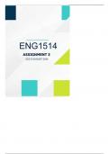 ENG1514 Assignment 3 2024QUESTIONS & ANSWERS COMPLETE AND WELL EXPLAINED AND  VERIFIED BY EXPERTS 100% CORRECT | LATEST UPDATE 2024| GRADED A+ ALL YOU NEED TO PASS YOUR EXAMS [ALREDY PASSED]