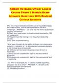 AMEDD RC-Basic Officer Leader  Course Phase 1 Module Exam  Answers Questions With Revised  Correct Answers