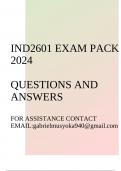 IND2601 Exam pack 2024(Questions and answers)