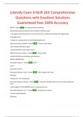 Literally Exam 4 NUR 265 Comprehensive Questions with Excellent Solutions Guaranteed Pass 100% Accuracy