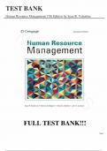 Test Bank for Human Resource Management, 17th Edition by Sean Valentine, All Chapters 1-15 | Complete Guide A+