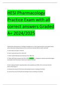 HESI Pharmacology  Practice Exam with all  correct answers Graded  A+ 2024/2025