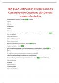 IIBA-ECBA Certification Practice Exam #1 Comprehensive Questions with Correct Answers Graded A+