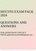 HSY3705 Exam pack 2024(Questions and answers)