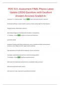 PSYC 515 -Assessment FINAL Physics Latest Update (2024) Questions with Excellent Answers Accuracy Graded A+