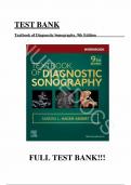 Test Bank - for Textbook of Diagnostic Sonography, 9th Edition by Sandra L. Hagen-Ansert, All Chapters 1-29 | Complete Guide A+