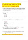 HESI A2 MATH V2 LATEST ENTRANCE EXAM 2024