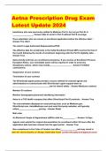 Aetna Prescription Drug Exam Latest Update 2024