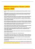 ARGUS Enterprise Exam Latest Update 2024