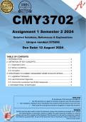 CMY3702 Assignment 1 (COMPLETE ANSWERS) Semester 2 2024 (575656) - DUE 12 August 2024