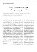 Five Easy Answers: Where the ABFM  Cognitive Exam Has Gone Wrong