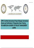 CIPM ® Certified International Project Manager International  Charter and Certification® Preparation Exam Training  THE AMERICAN ACADEMY OF PROJECT MANAGEMENT  (AAPM)