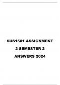 SUS1501 ASSIGNMENT 2 SEMESTER 2 ANSWERS 2024