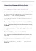 Woodshop Chapter 22Study Guide questions with 100% correct answers