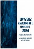 CMY2602 Assignment 1 Semester 2 2024 | Due 19 August 2024