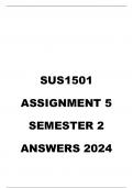 SUS1501 ASSIGNMENT 5 SEMESTER 2 ANSWERS 2024