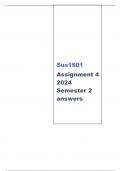 Sus1501 Assignment 4 Semester 2 answers 2024 