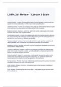 LOMA 281 Module 1 Lesson 3 Exam with complete solutions