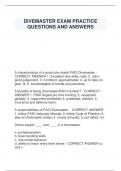 DIVEMASTER EXAM PRACTICE  QUESTIONS AND ANSWERS