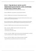 PSYC 3760 HUMAN SEXUALITY MIDTERM QUESTIONS AND ANSWERS WITH SOLUTIONS 2024