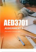 AED3701 Assignment 3 2024| Due 20 Aug 2024